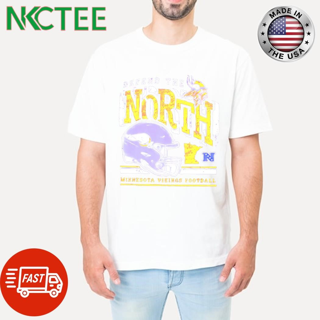 Official Defend The North N Minnesota Vikings football helmet shirt