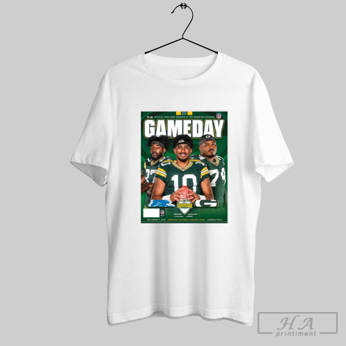 Official Green Bay Packers Vs Detroit Lions Kickoff Weekend Gameday Program 9 7 2025 Poster