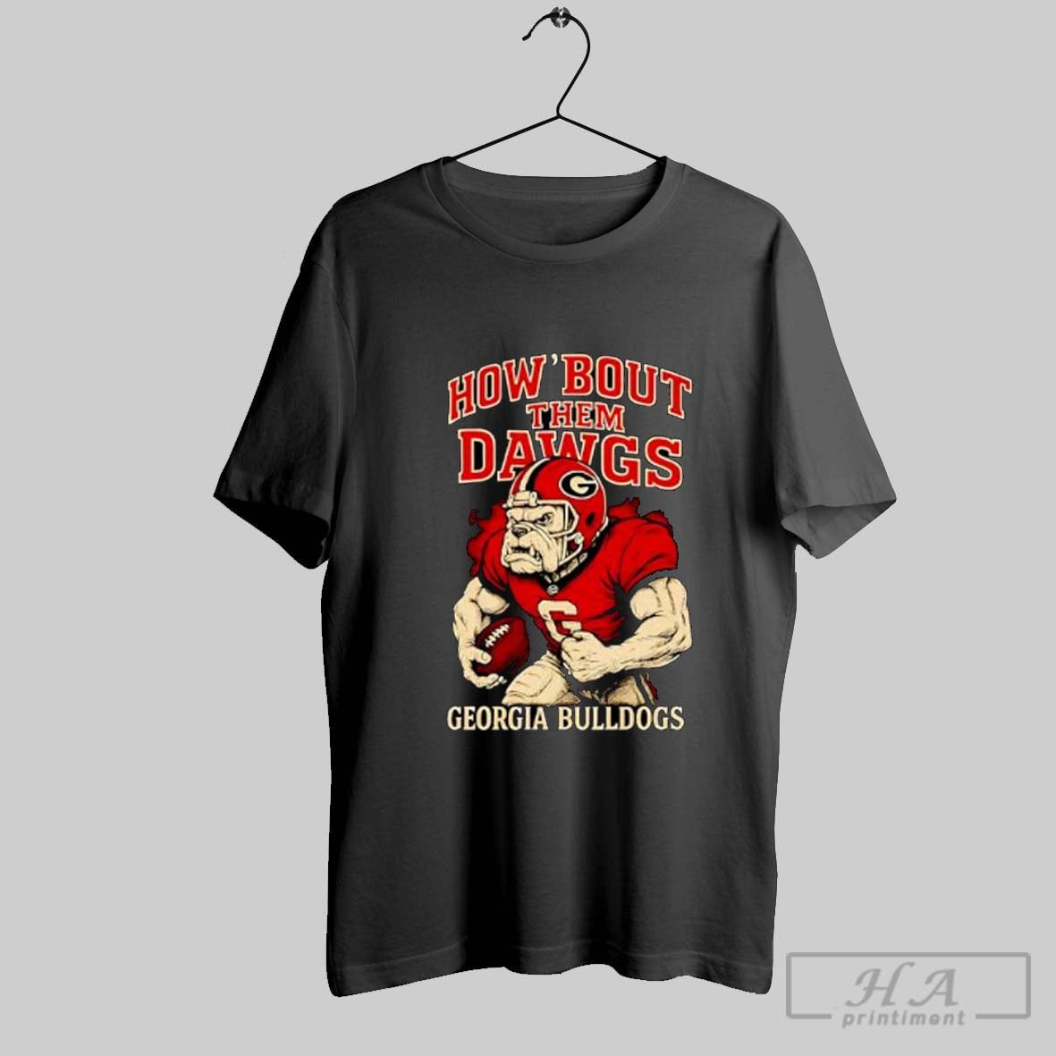 Official How Bout Them Dawgs Georgia Bulldogs Football Mascot Posters Black