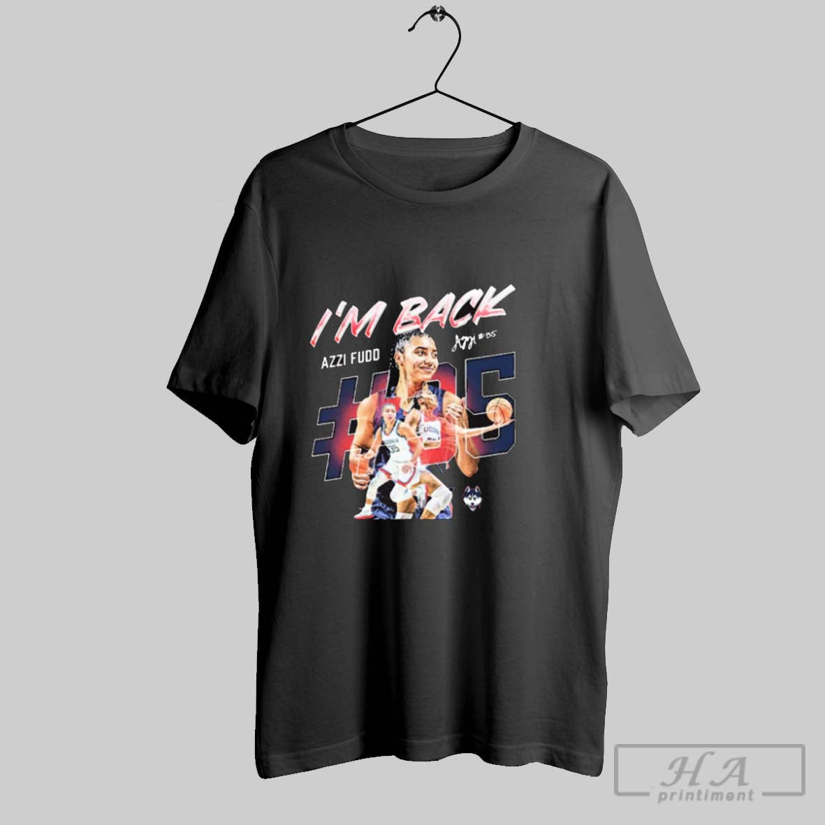 Official Im Back Azzi Fudd Uconn Huskies Basketball Ncaa Signature