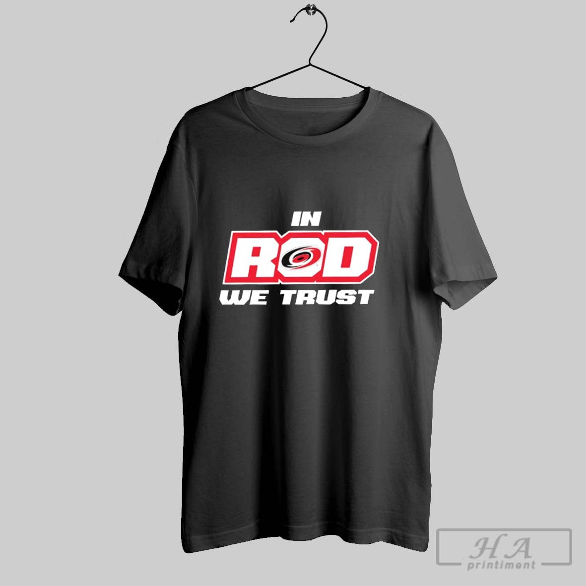 Official In Rod We Trust Carolina Hurricanes Hockey T Shirt