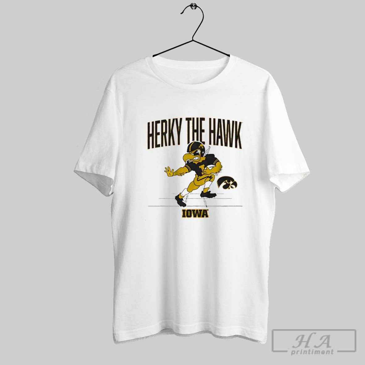 Official Iowa Hawkeyes Football Herky The Hawk Gridiron Mascot