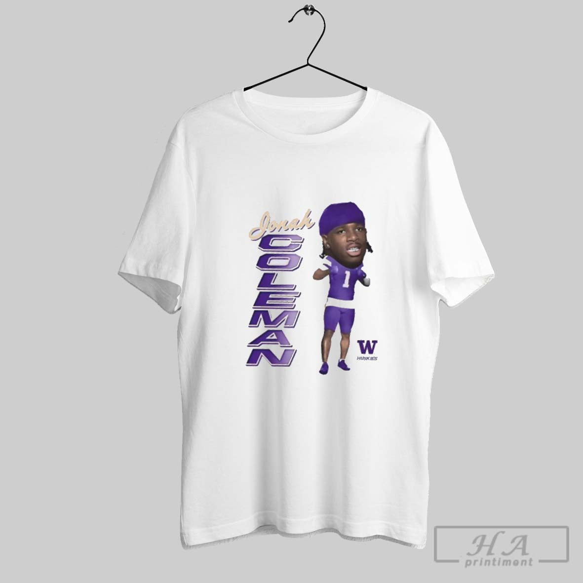 Official Jonah Coleman Big Head Washington Huskies