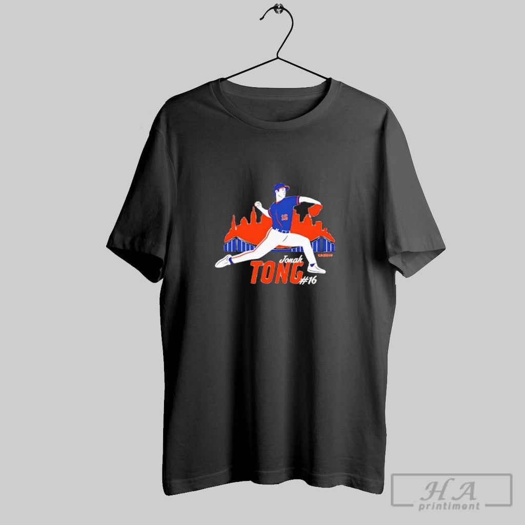 Official Jonah Tong New York Mets Baseball The Canadian Cannon Number 16