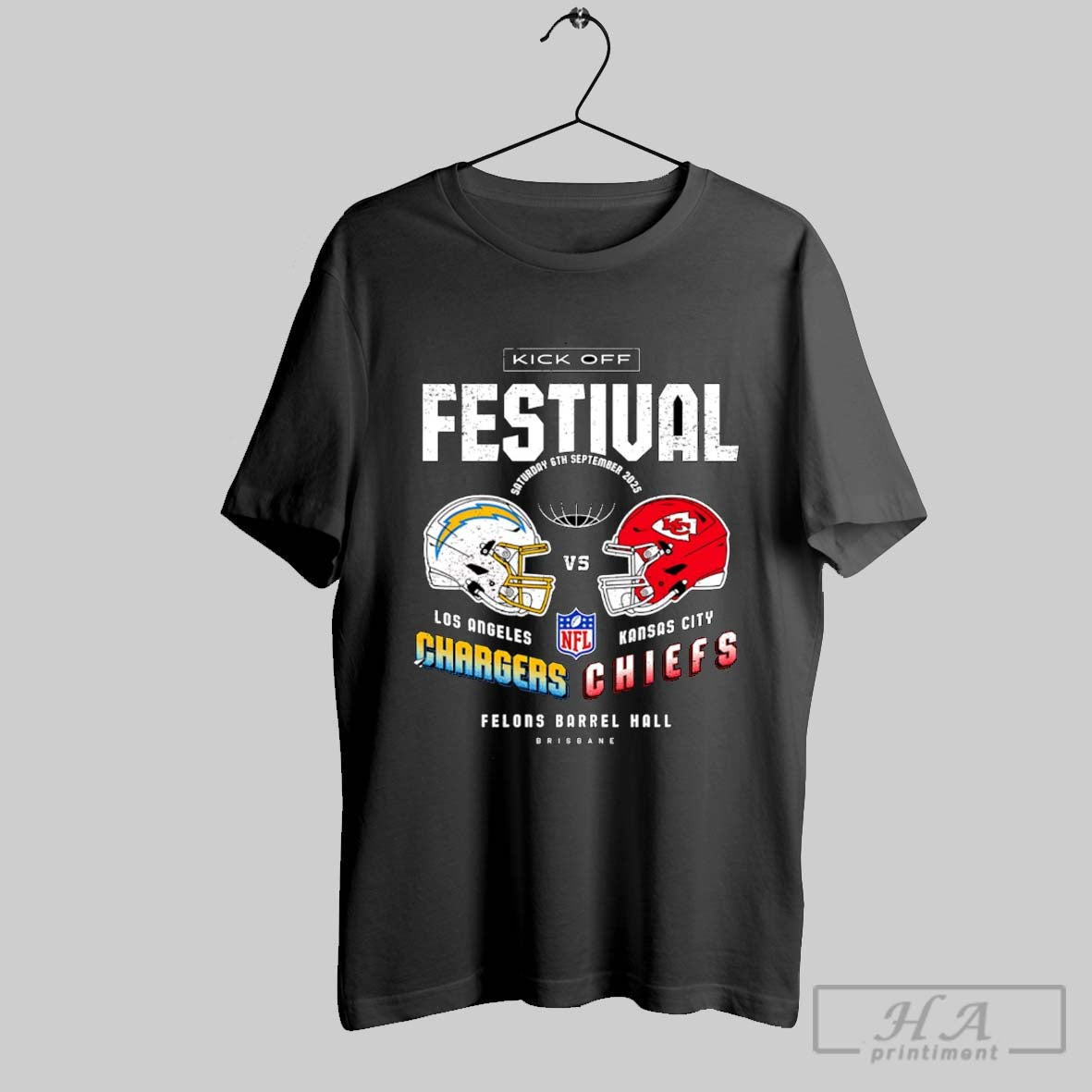 Official Los Angeles Chargers Vs Kansas City Chiefs Festival Kick Off Felons Barrel Hall 2025