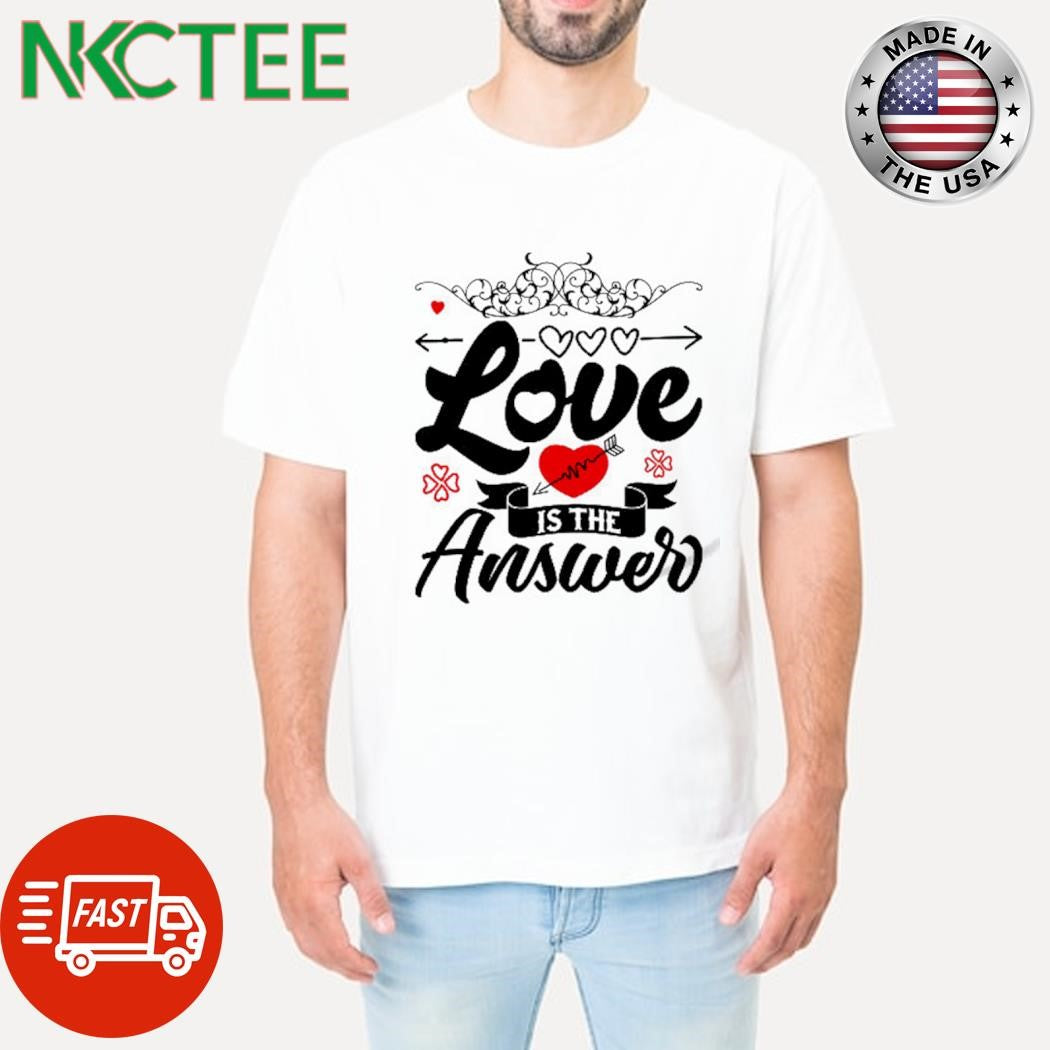 Official Love is the answer heart graphic shirt