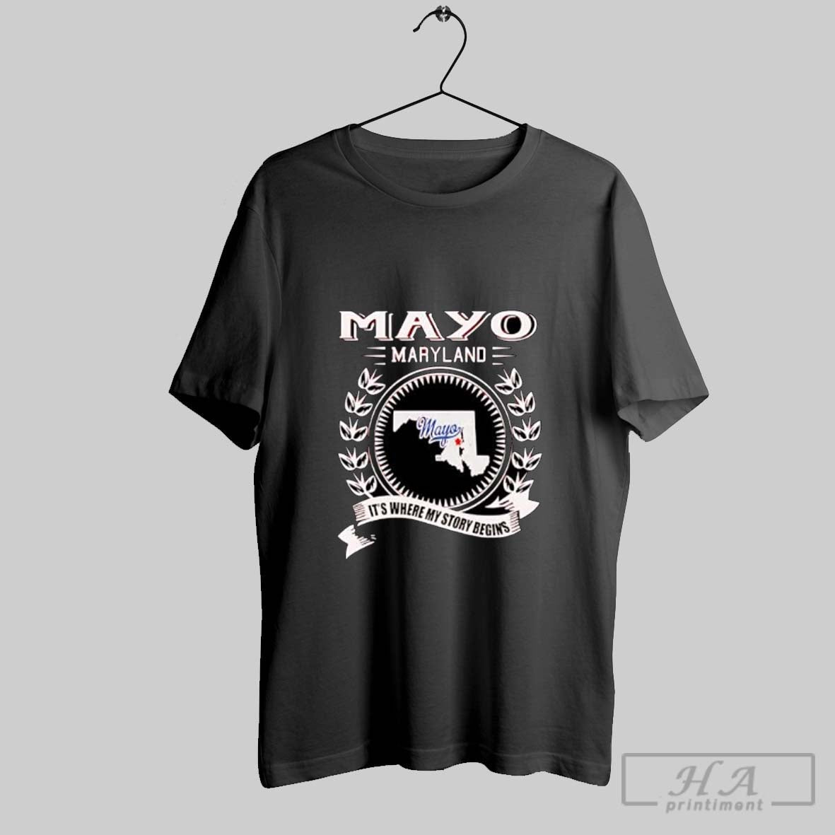 Official Mayo Maryland Its Where My Story Begins Location Graphic Posters Black