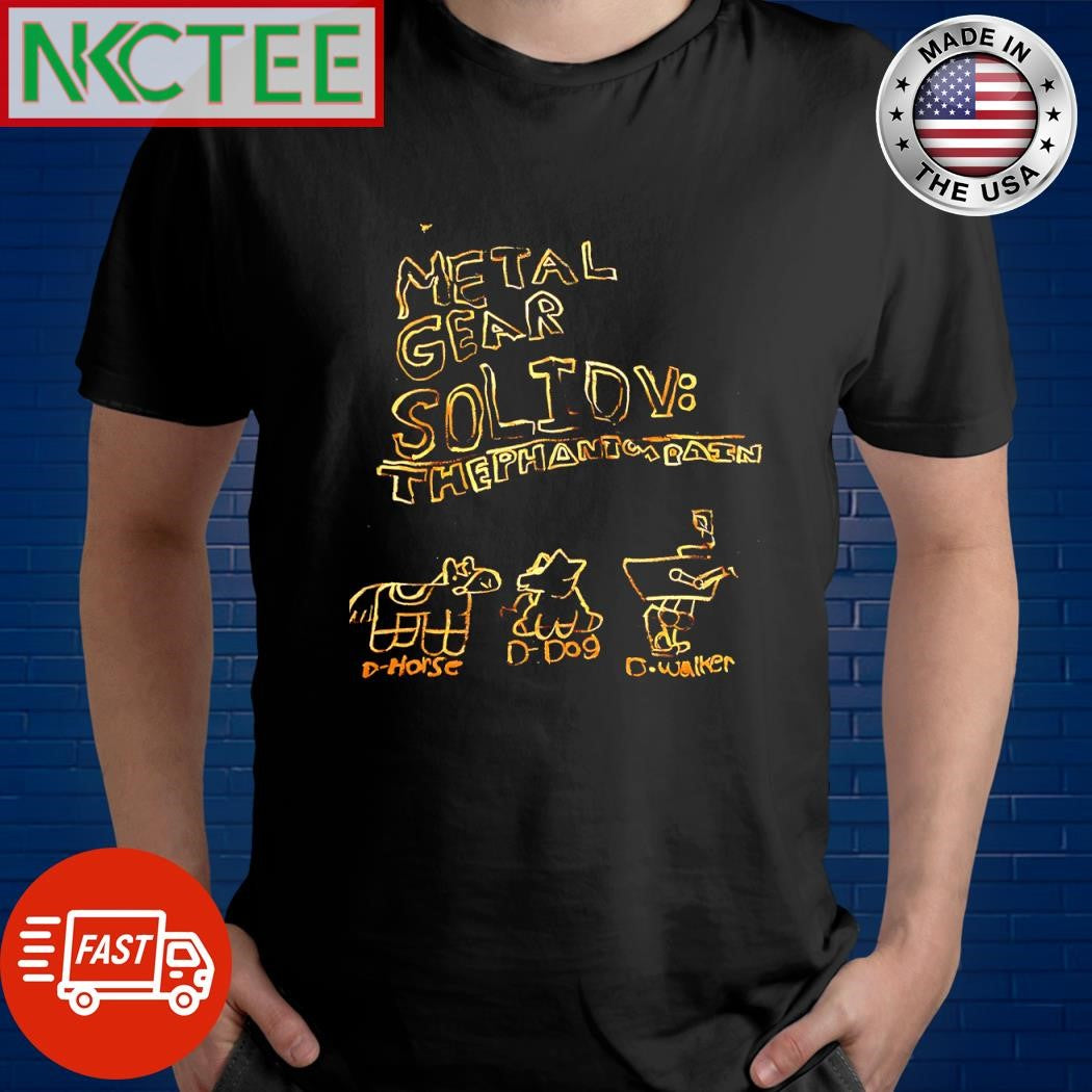 Official Metal Gear Solid V The Phantom Pain D-Horse D-Dog D-Walker paint shirt