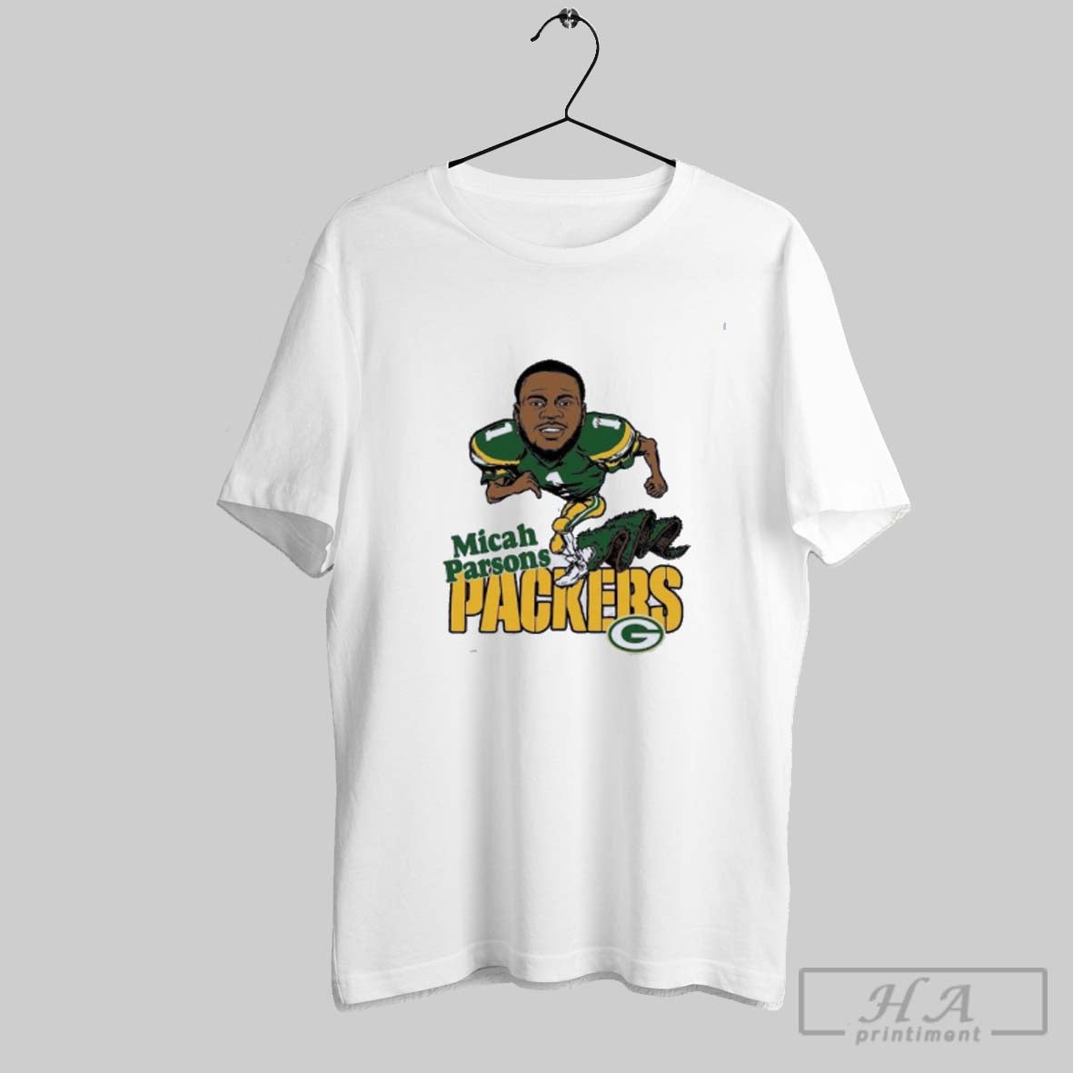 Official Micah Parsons Green Bay Packers Caricature Player