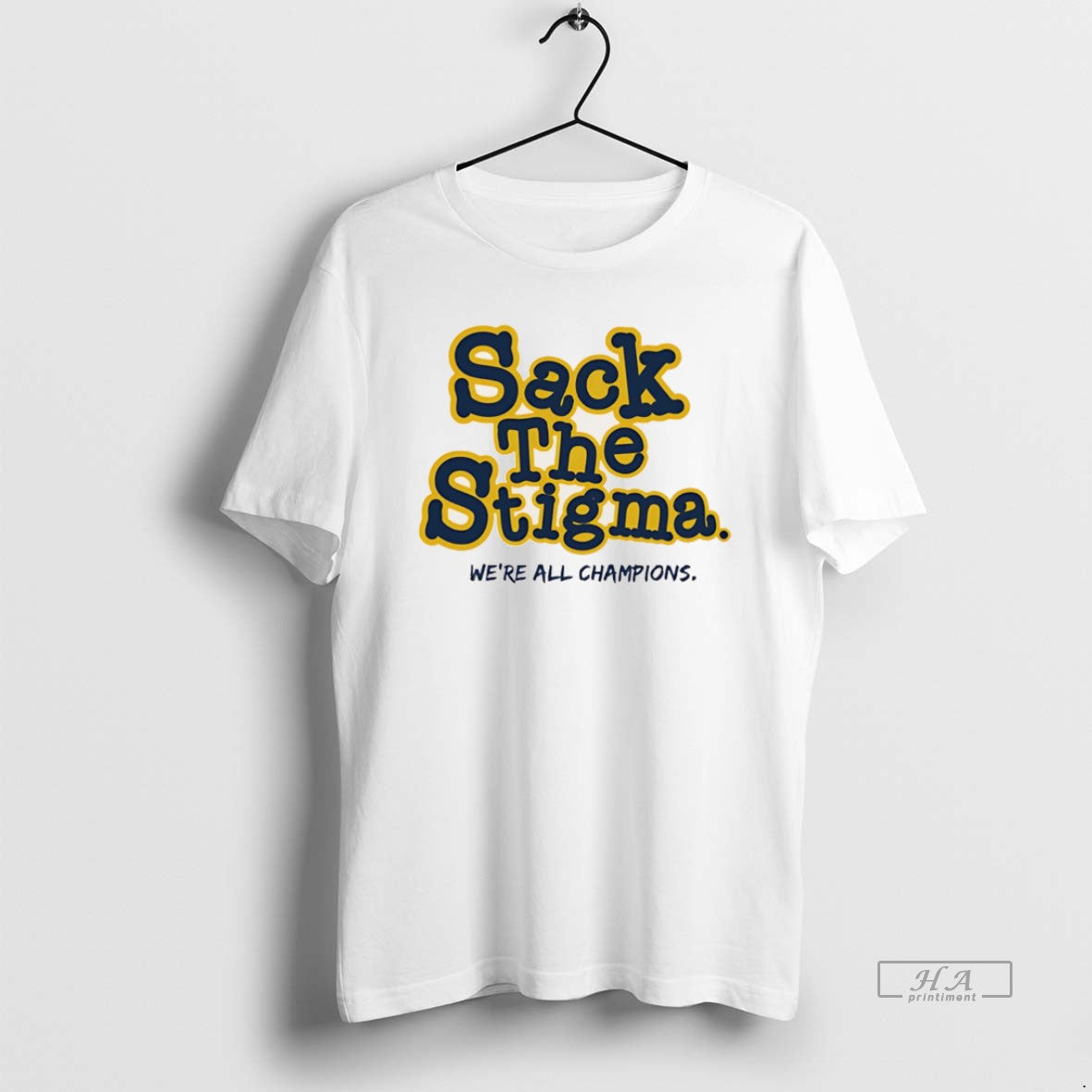 Official Michigan Wolverines Sack The Stigma Were All Champions Christmas