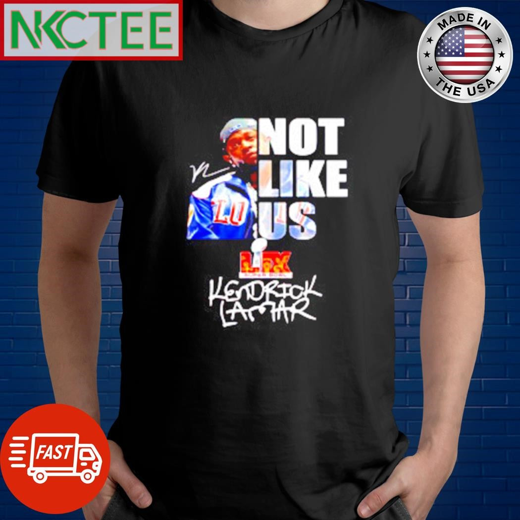 Official Not like us Kendrick Lamar signature shirt