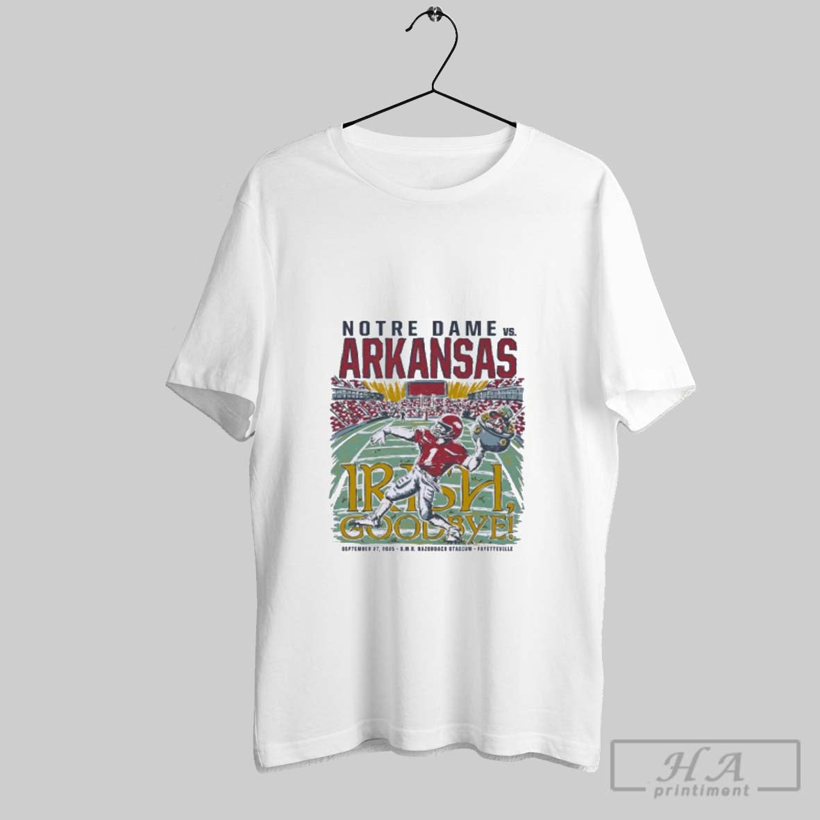 Official Official Arkansas Vs Notre Dame Game Day 2025 September 27 Shirt Tee