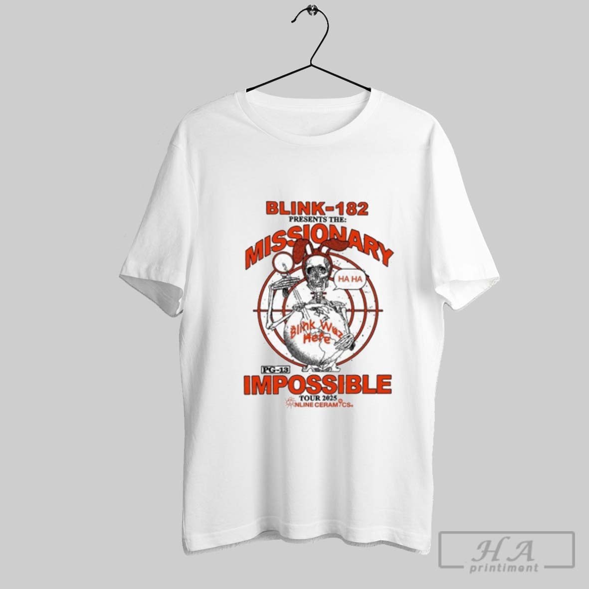 Official Official Blink 182 Presents The Missionary Impossible Tour 2025 Graphic T