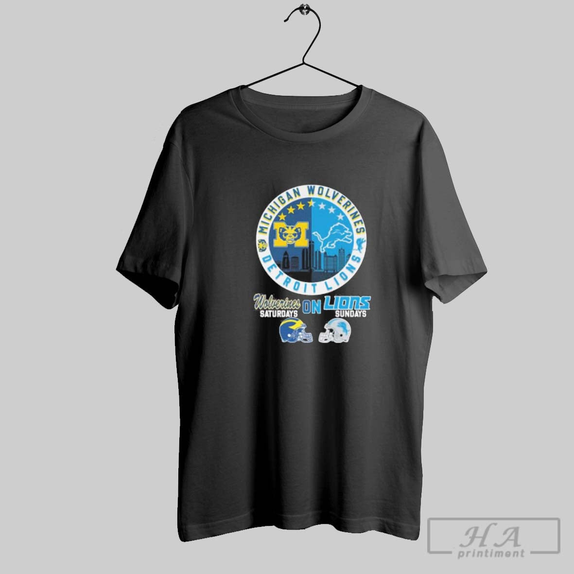 Official Official Michigan On Saturdays And Lions On Sundays 2025 Shirt Tee