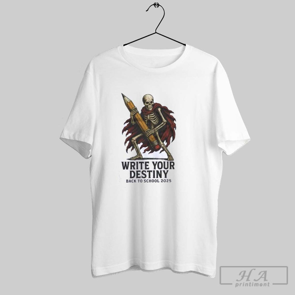 Official Official Skeleton Reading Write Your Destiny Back To School 2025 Shirts