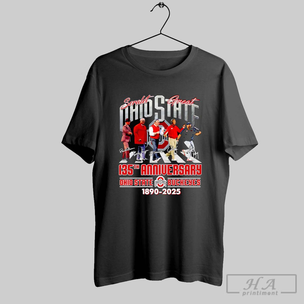 Official Scarlet Great Ohio State 135th Anniversary 1890 2025