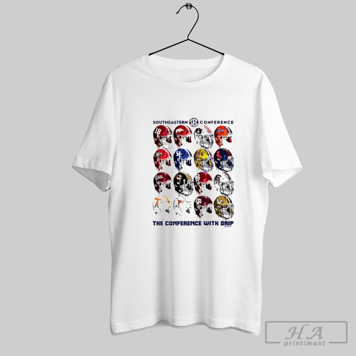 Official Southeastern Conference Drippy Helmets 16 Team Character