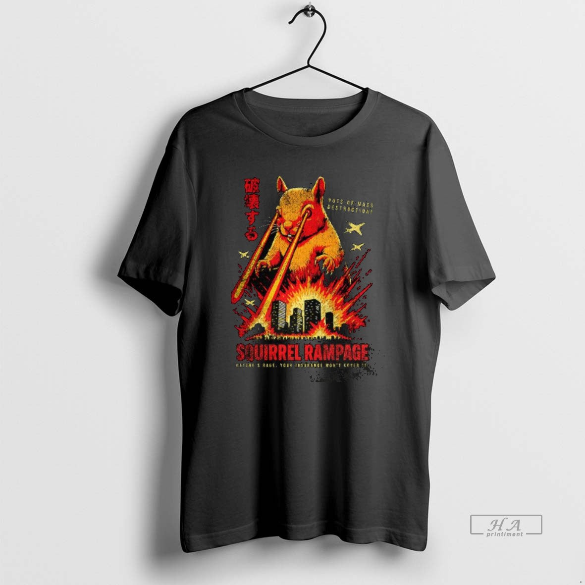 Official Squirrel Rampage Huts Of Mass Destruction Graphic