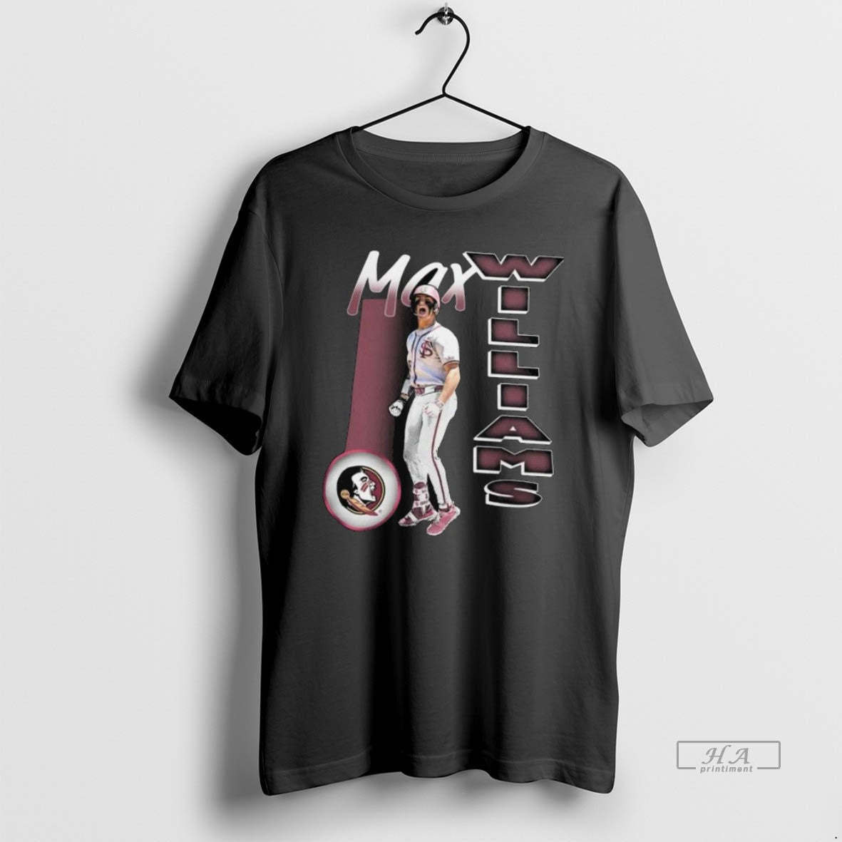 Official Trendy Florida State Seminoles Merch Fsu Baseball Max Williams Retro Long Sleve