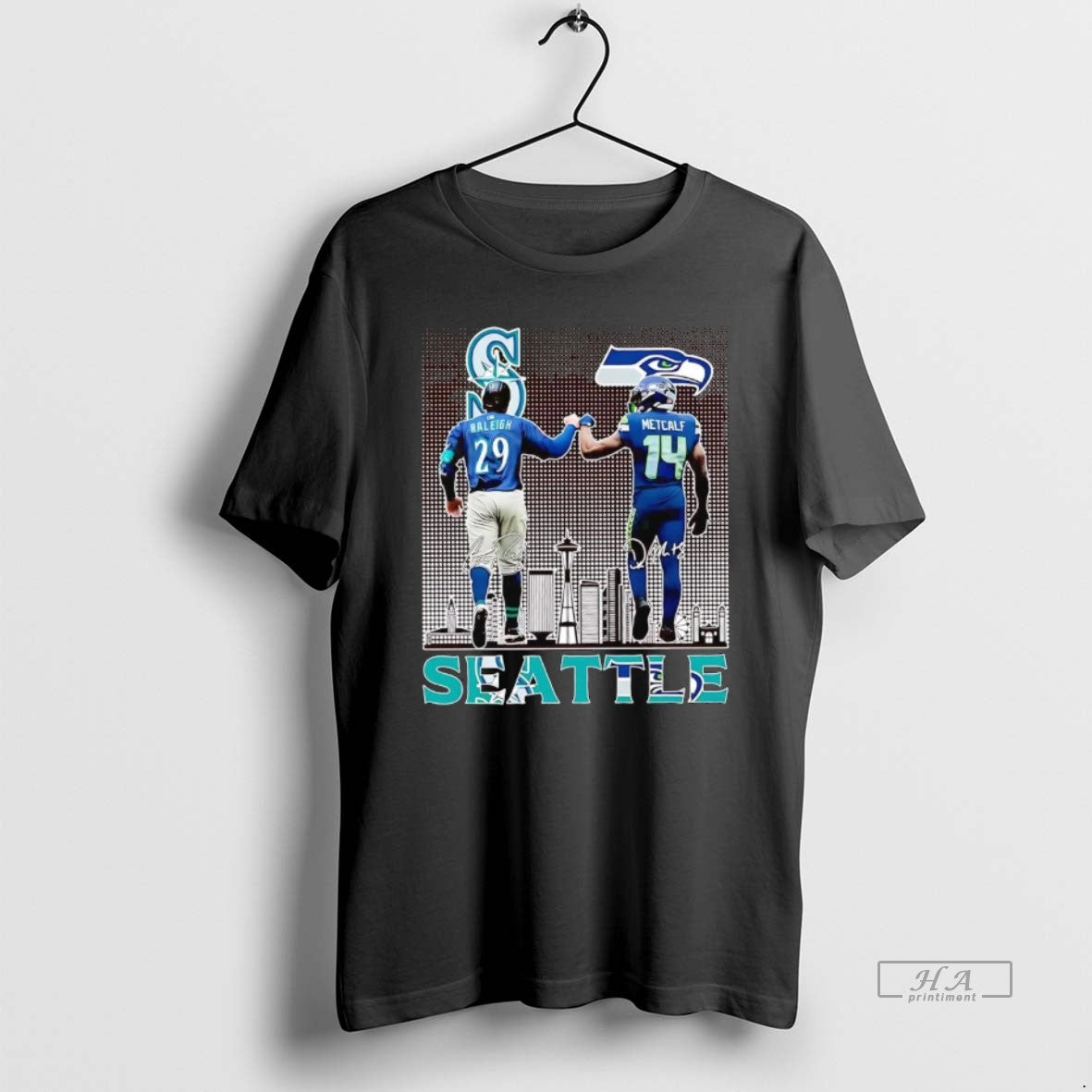 Official Trendy Seattle Sports Stars Cal Raleigh And Dk Metcalf Skyline