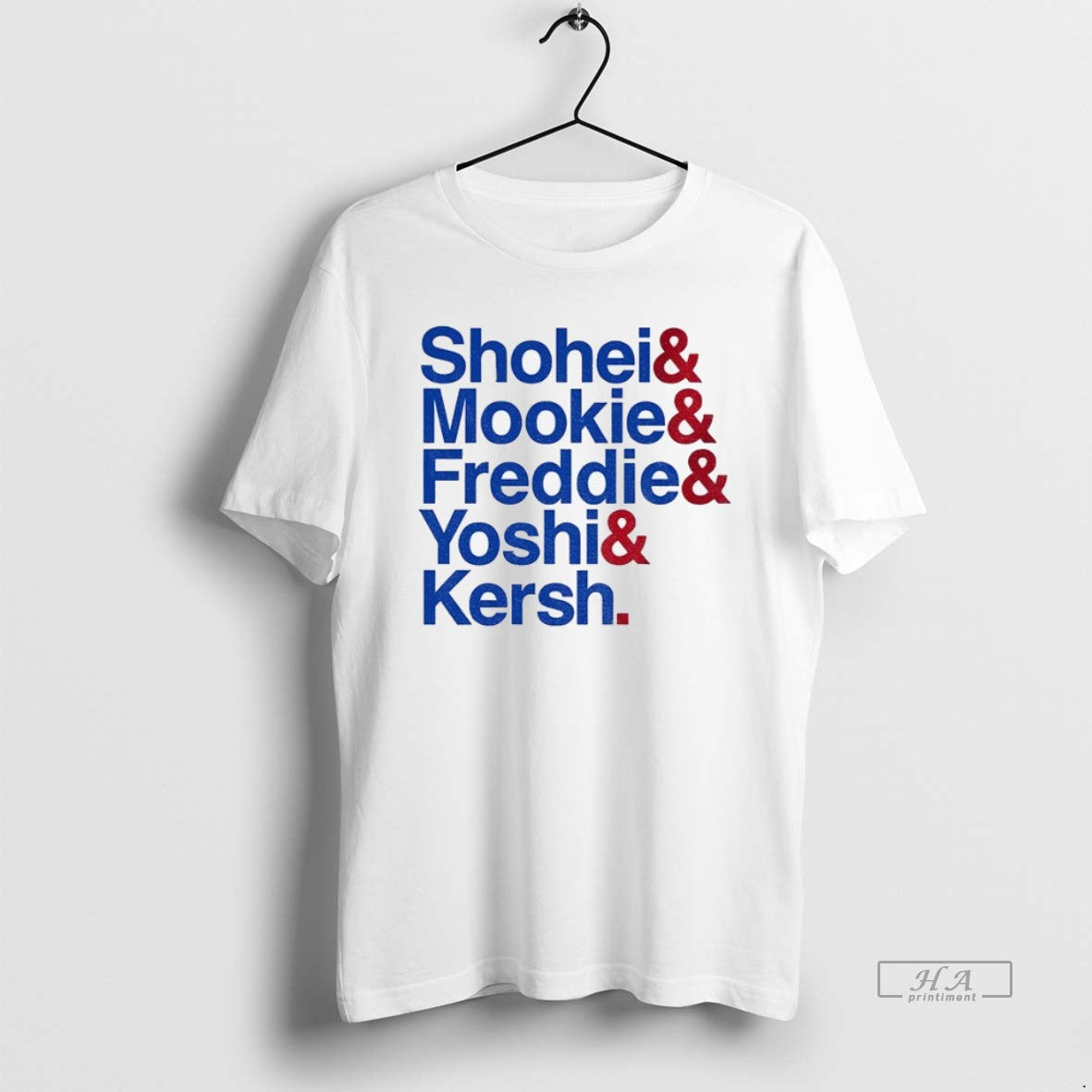 Official Trendy Shohei Mookie Freddie Yoshi Kersh Los Angeles Dodgers Baseball Ampersand Stars 2025 Tee
