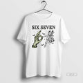 Official Trendy Six Seven 6 7 Skeleton Hands Halloween
