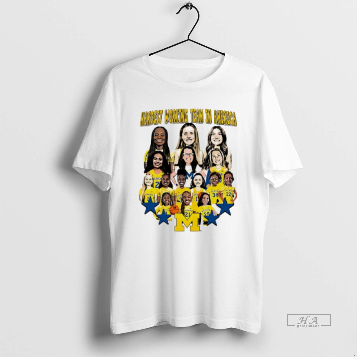 Official Trendy Valiant University Of Michigan Womens Basketball Hardest Working Team In America