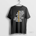 Official Trendy Veteran Meaning Valor Service Patriot Hero Sacrifice Courage Honor