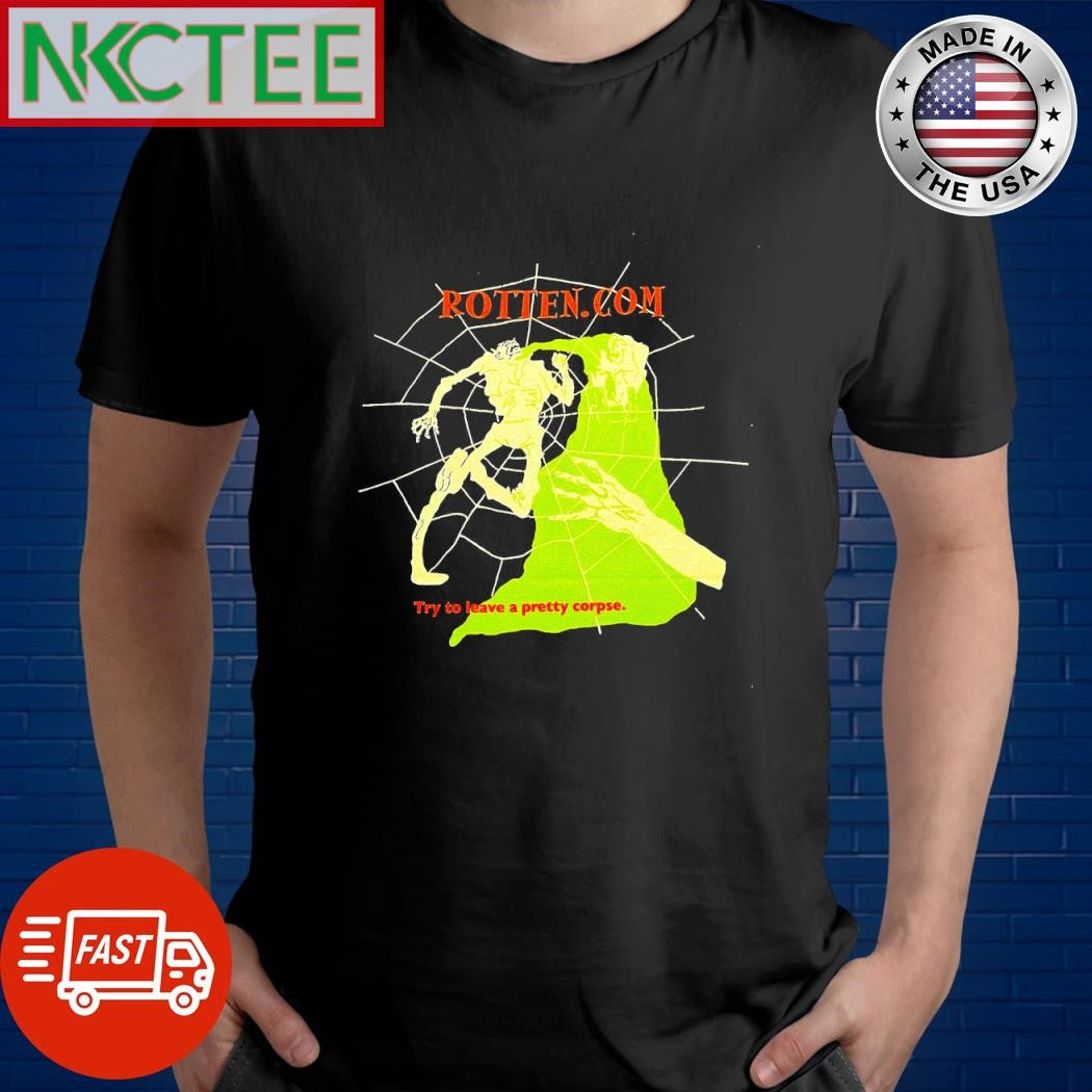 Official Try to leave a pretty corpse Spider net monster shirt