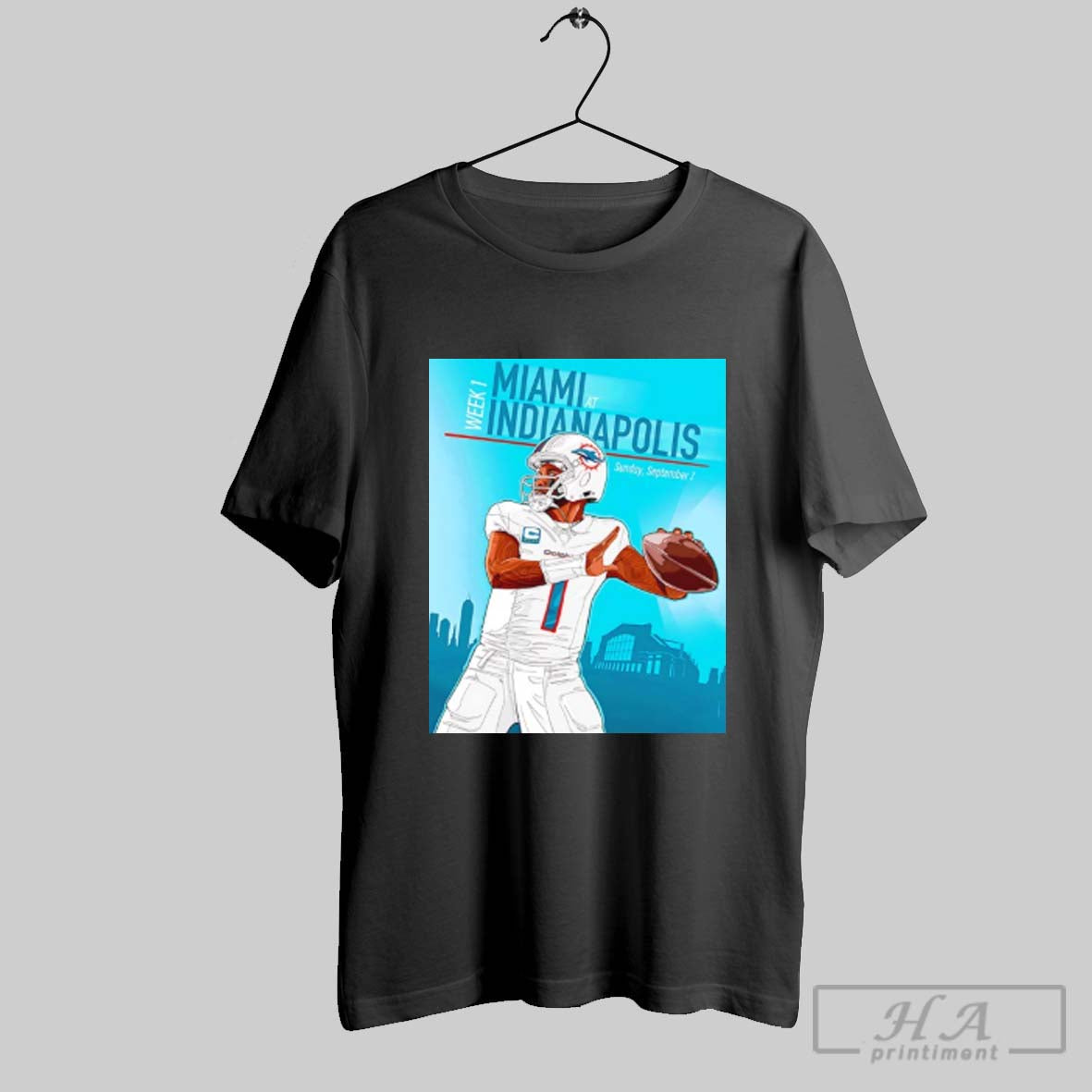 Official Tua Tagovailoa Miami Dolphins Week 1 Miami At Indianapolis Sunday September 7 Shirt Tee