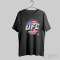 Official Ufc Octagon Logo Usa Flag Background Posters Black
