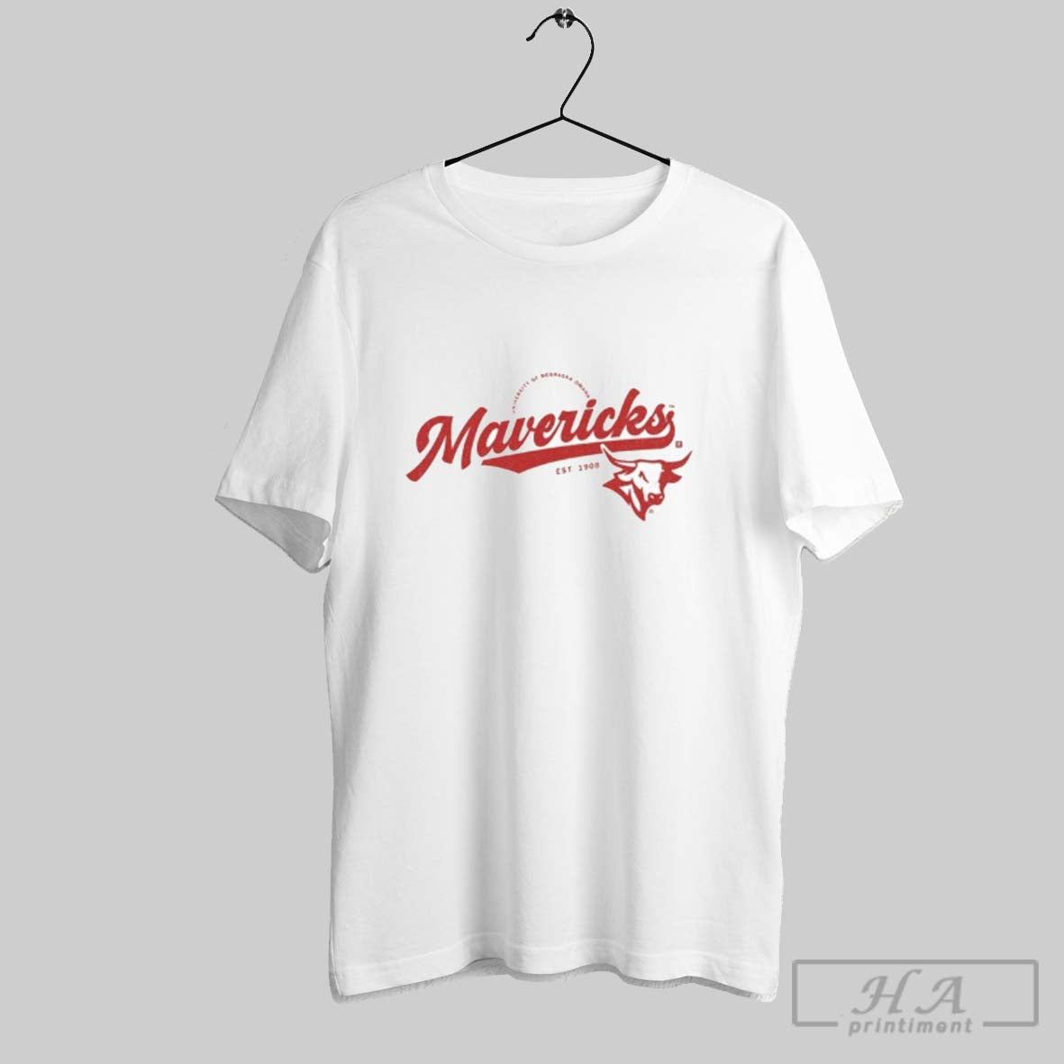 Official University Of Nebraska Omaha Mavericks Script Logo Heavyweight