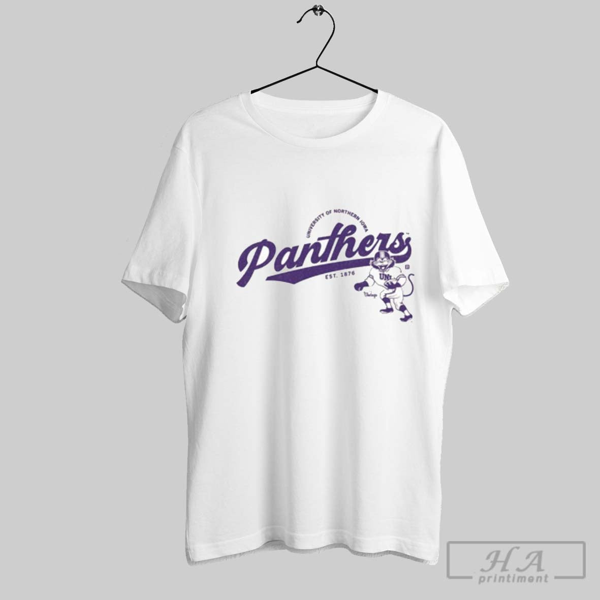 Official University Of Northern Iowa Panthers Script Logo Heavyweight