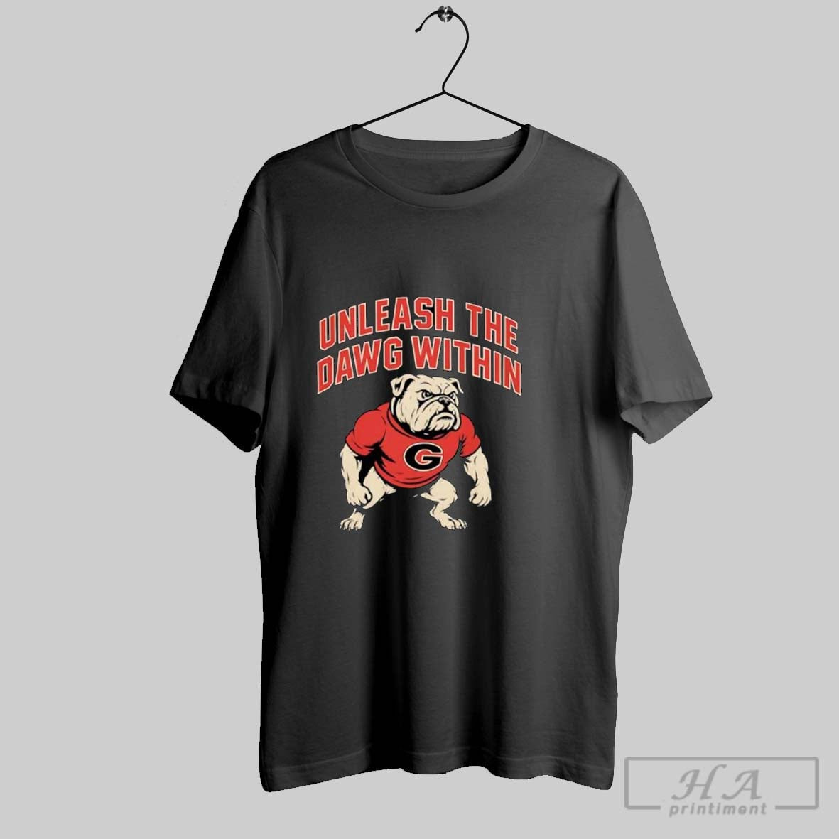 Official Unleash The Dawg Within Georgia Bulldog Football Mascot Posters Black