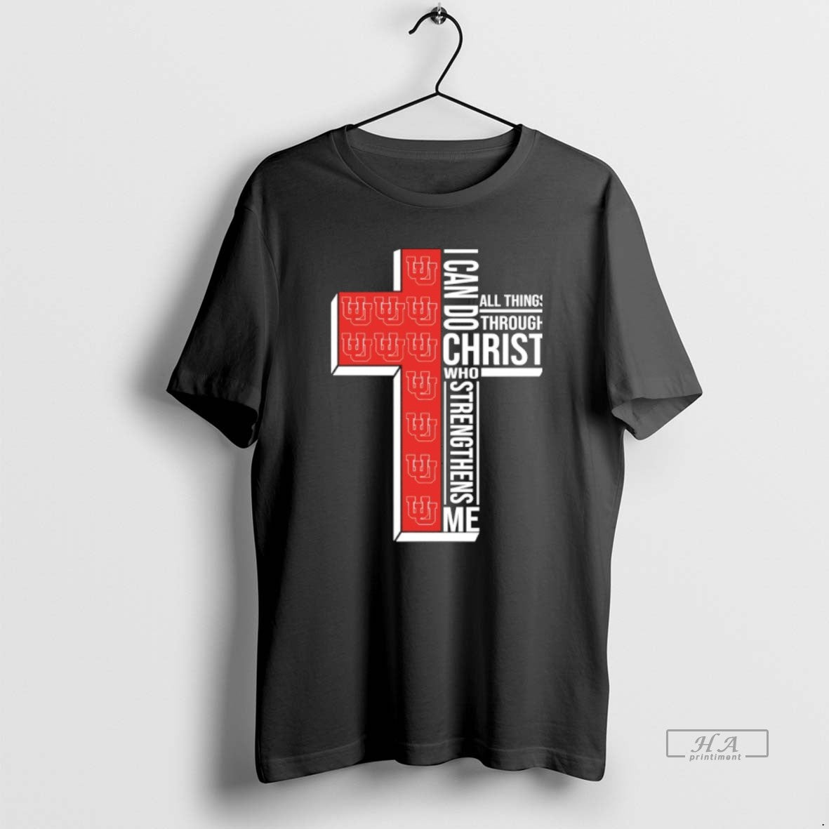 Official Utah Utes Football Cross I Can Do All Things Through Christ Who Strengthen Me