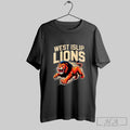 Official West Islip Lions Aggressive Roaring Lion Posters Black