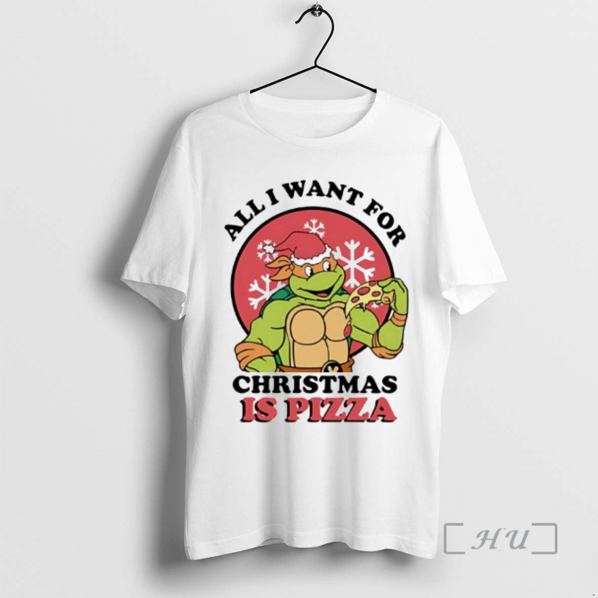 Officials All I Want For Christmas Is Pizza Ninja Turtles Graphic Premium T Shirts Sweater