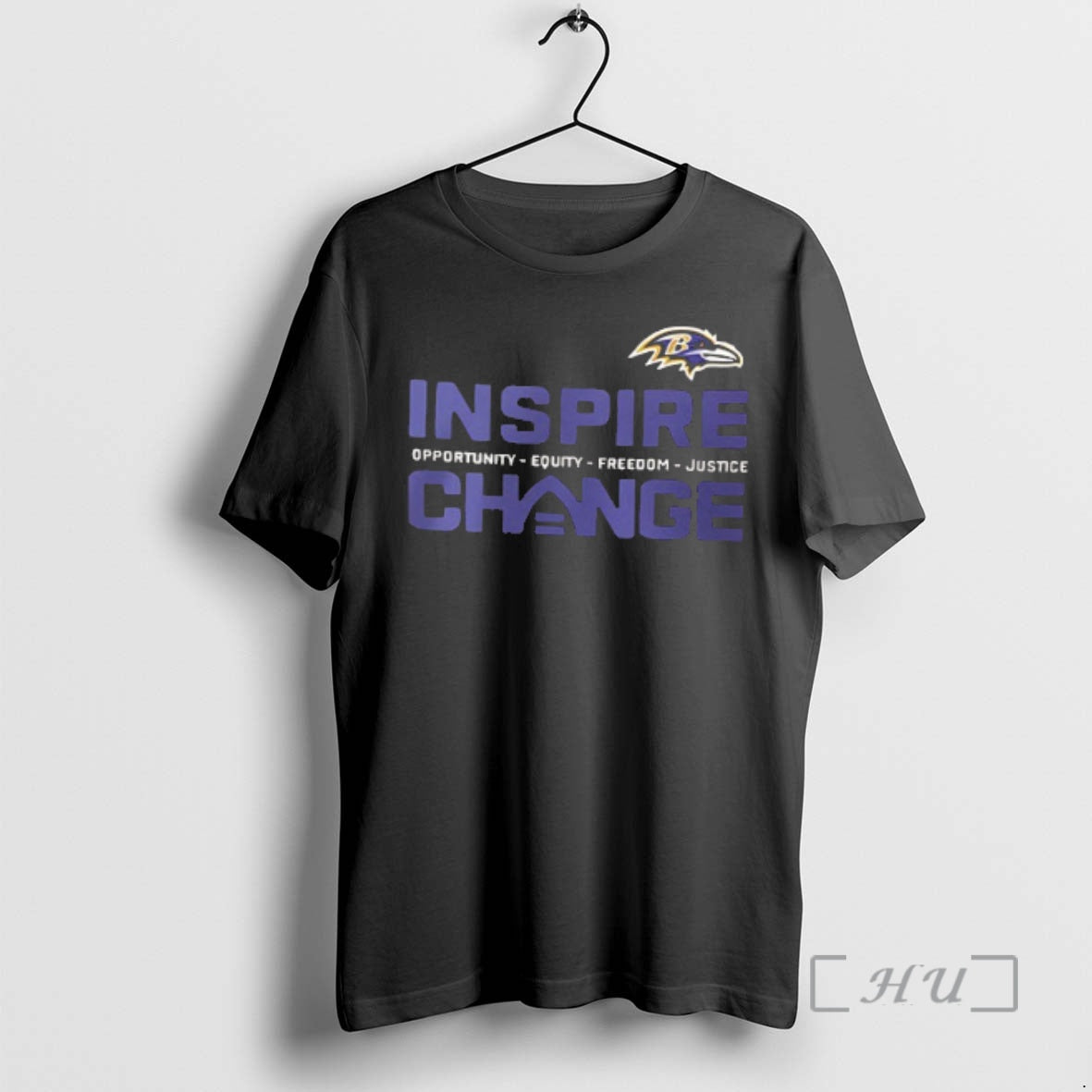 Officials Baltimore Ravens Inspire Change Ravens Opportunity Equity Freedom Justice 2 Sided Premium T Shirts