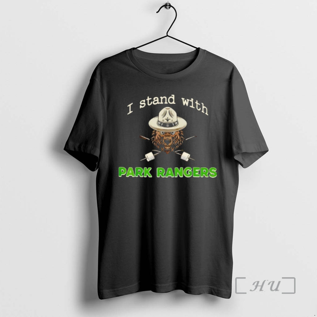 Officials Bear Wearing Campaign Hat I Stand With Park Rangers Vintage Premium T Shirts Sweater