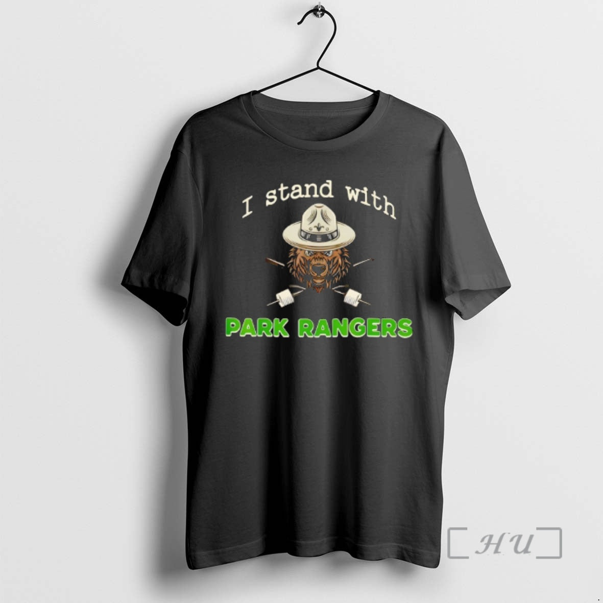 Officials Bear Wearing Campaign Hat I Stand With Park Rangers Vintage Premium T Shirts Sweater