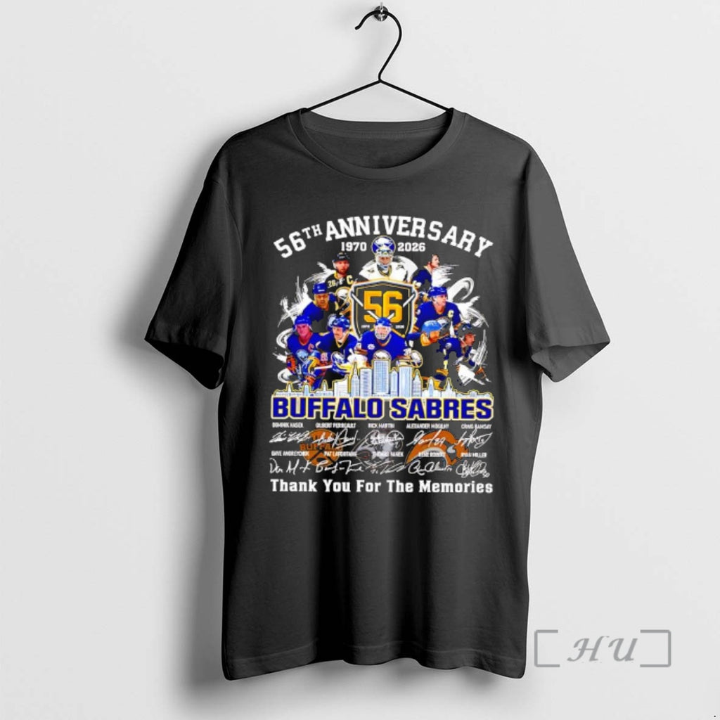 Officials Buffalo Sabres 56th Anniversary Thank You For The Memories Players Graphic Premium T Shirts
