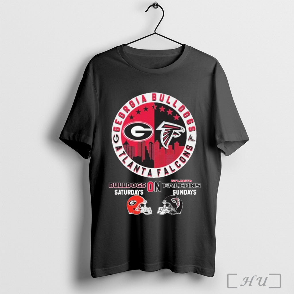 Officials Bulldogs Saturdays On Atlanta Falcons Sundays City Vintage T Shirt