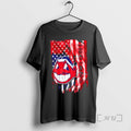 Officials Cleveland Indians Baseball X American Flag