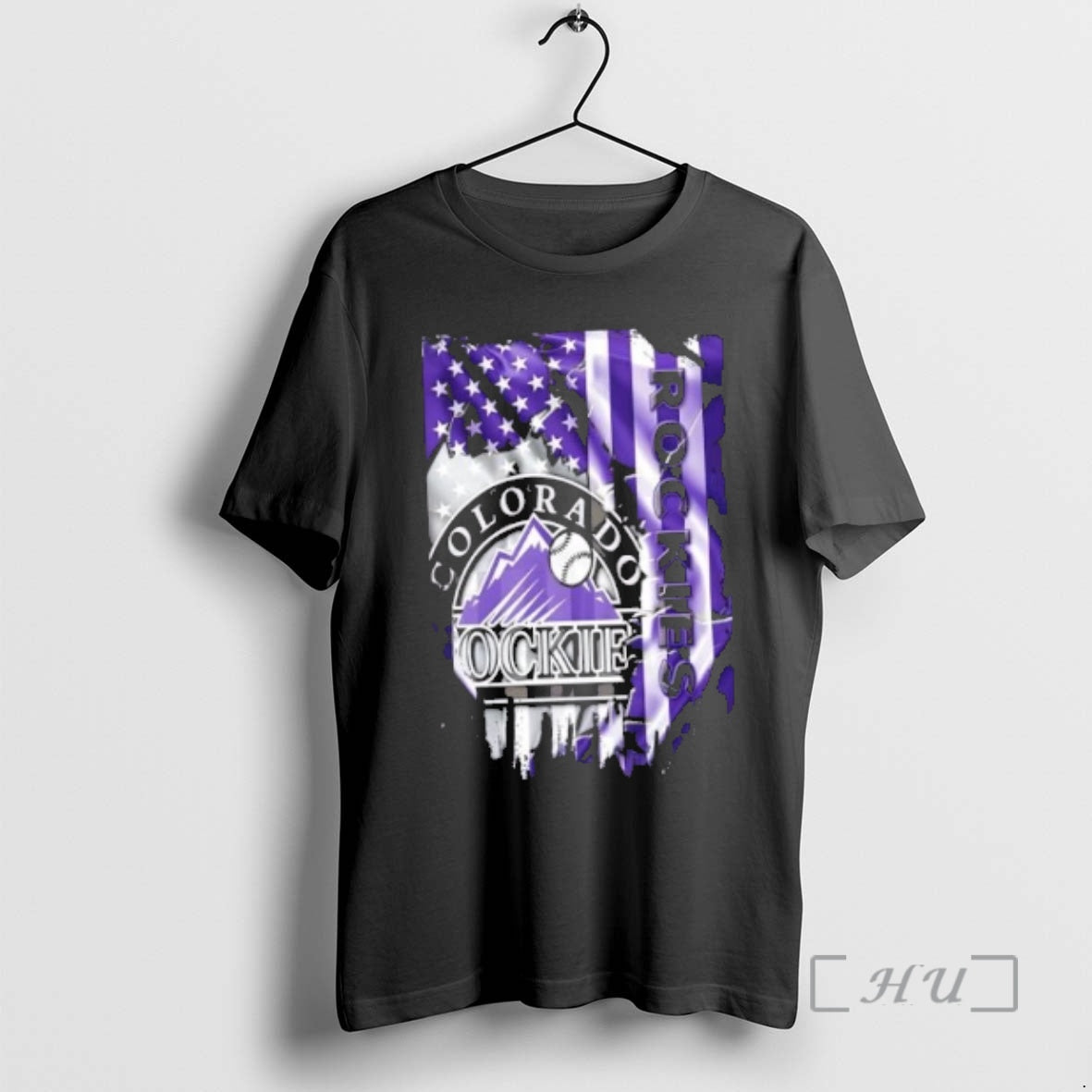 Officials Colorado Rockies Baseball X American Flag