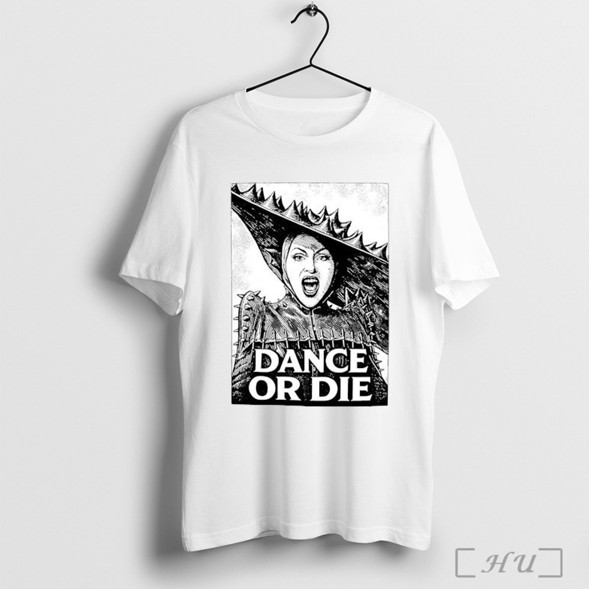 Officials Dance Or Die Spiked Hat Spiked Shoulder Pad Lady Gaga Style T Shirt