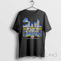 Officials Delaware Blue Hens 2025 68 Ventures Bowl Champions Player Name Skyline Premium T Shirts