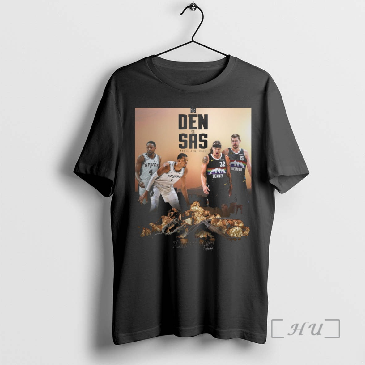 Officials Denver Nuggets Vs San Antonio Spurs April 4th 2026 Playoff Push Premium T Shirts
