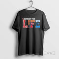 Officials Detroit For Life Sports Teams Tigers Lions Red Wings Pistons Circle Black Premium