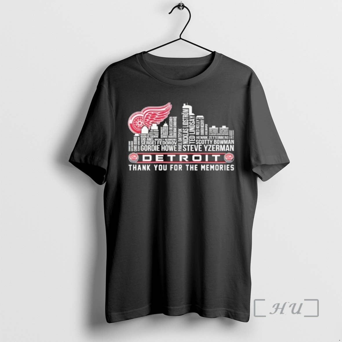 Officials Detroit Red Wings Name Players City Skyline Shape Thank You For The Memories Premium