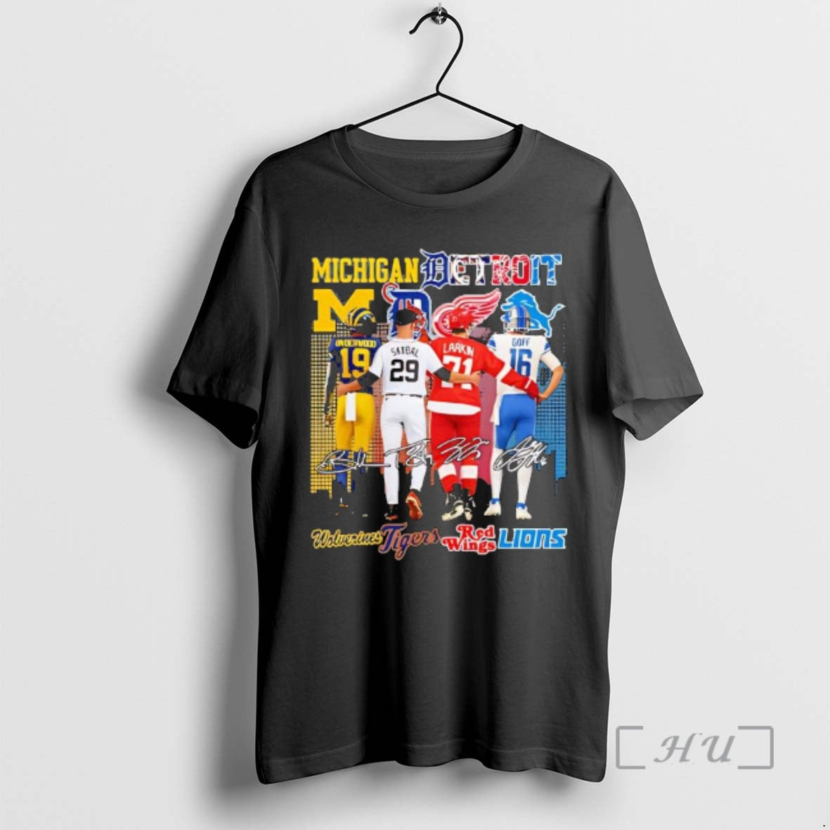 Officials Detroit Sports Players Michigan Wolverines X Tigers X Red Wings X Lions Graphic Premium